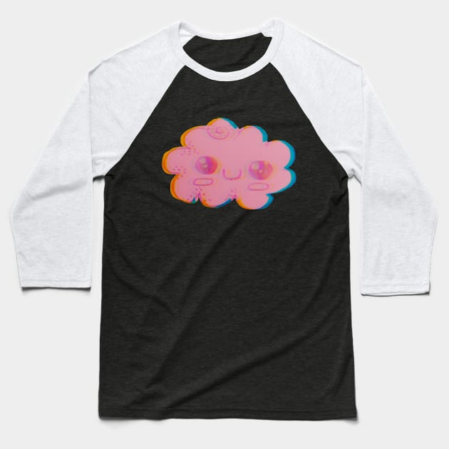 Pink Clouds Baseball T-Shirt by Rowalyn Keith